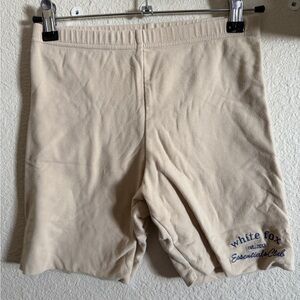 White Fox Essentials Club Beige Biker Shorts